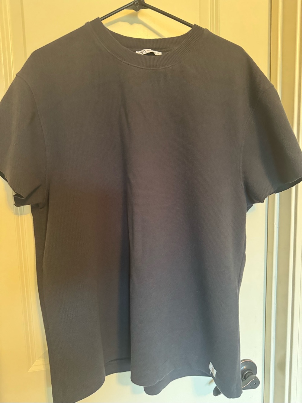 Zara DNWR urban special capsule Men's Short Sleeve Crewneck T-Shirt in Black